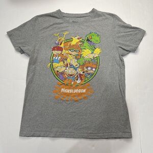 Unisex Nickelodeon 90s T Shirt Cat Dog Rocko Rugrats Arnold Retro Style Size L